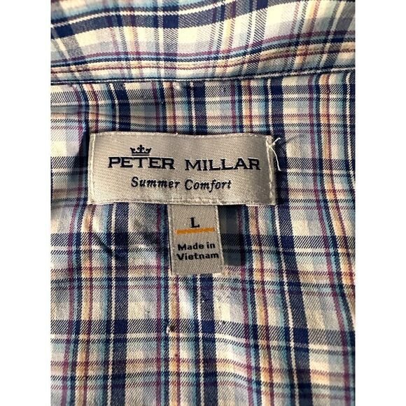 Peter Millar Summer Comfort Performance Men's Large Long Sleeve Button Down - Picture 6 of 8